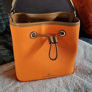 Michael Kors Suri Bucket Bag / Handbag / Purse / Crossbody / Orange / Fabric